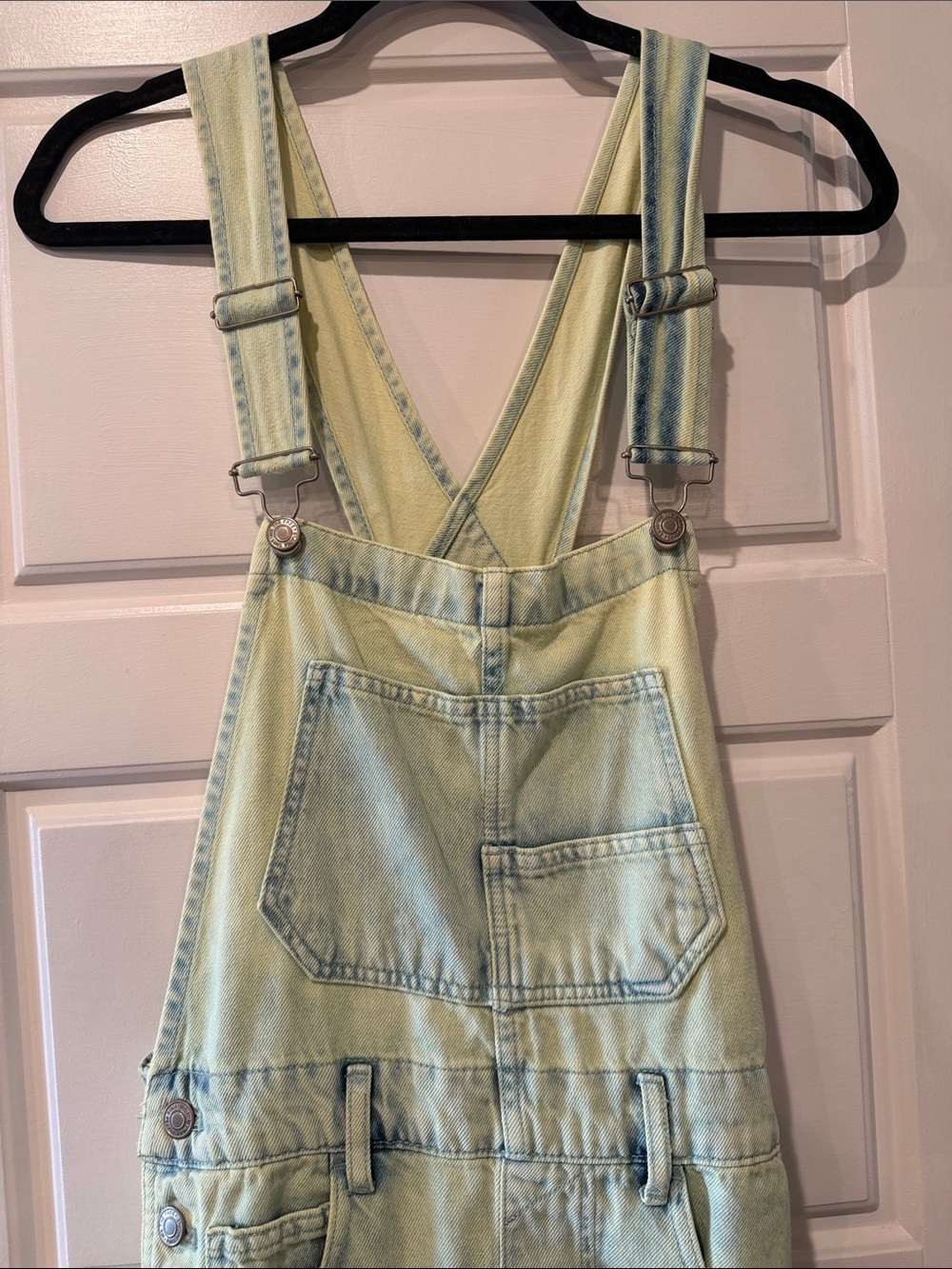 We The Free Light Green Denim Overalls - Picture 2 of 5